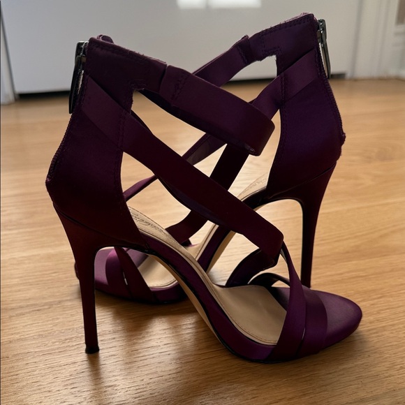 Vince Camuto Deep Purple Dark Orchid Devin Strappy Heels - Picture 8 of 11